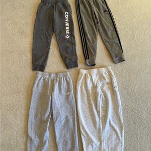 Gray Kids Sweatpants bundle lot new balance adidas converse